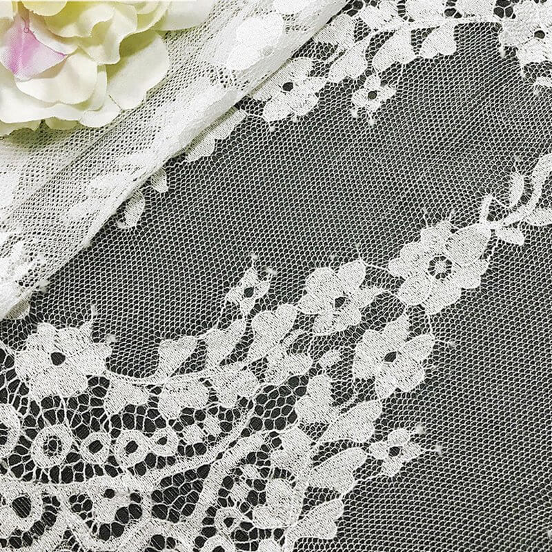Lace Trim Wave Eyelash Nylon Lace Fabric for Bridal Wholesale Supplier 9